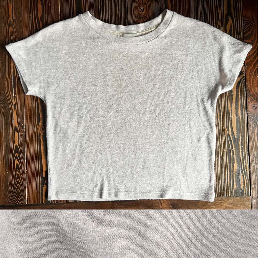 ARITZIA • Wilfred Free crop t-shirt lightweight summer top tee neutral small